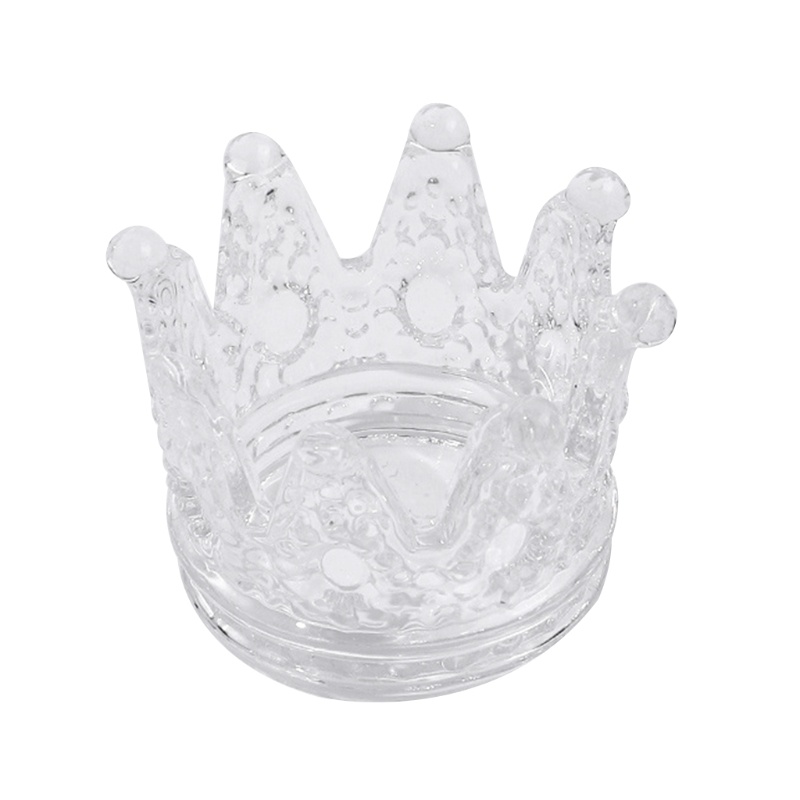 Youyo Cốc Pha Lê Acrylic Đựng Bột Lỏng Làm Móng Tay Có Nắp Hình Vương Miện