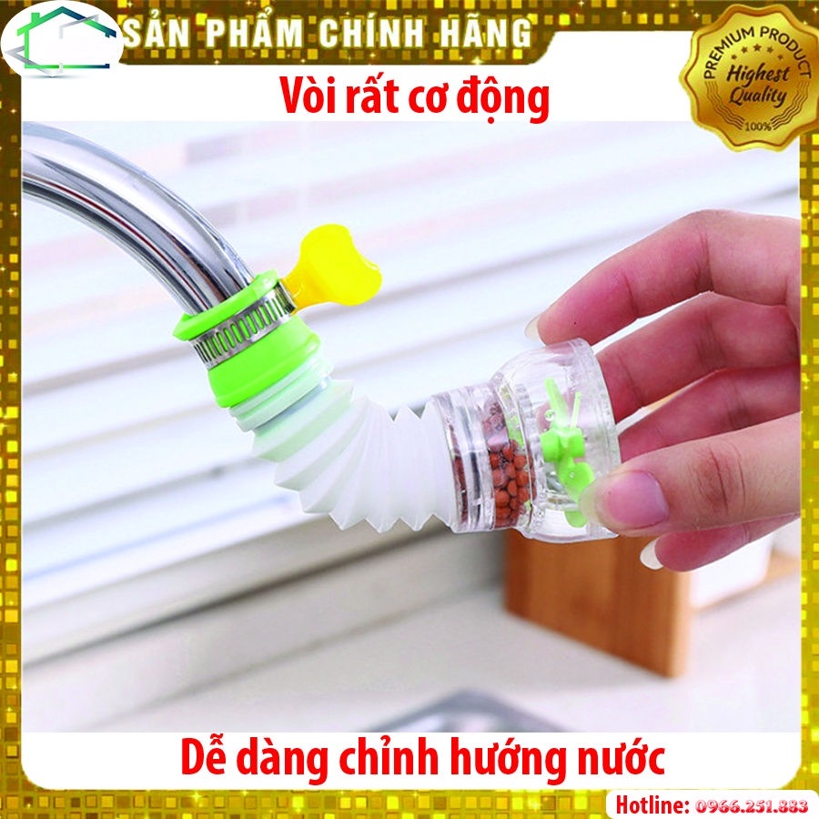 Vòi sen tăng áp đa năng tiện lợi, chống bắn nước gắn bồn rửa bát, xoay 360 độ với bộ lọc đá khoáng maifan