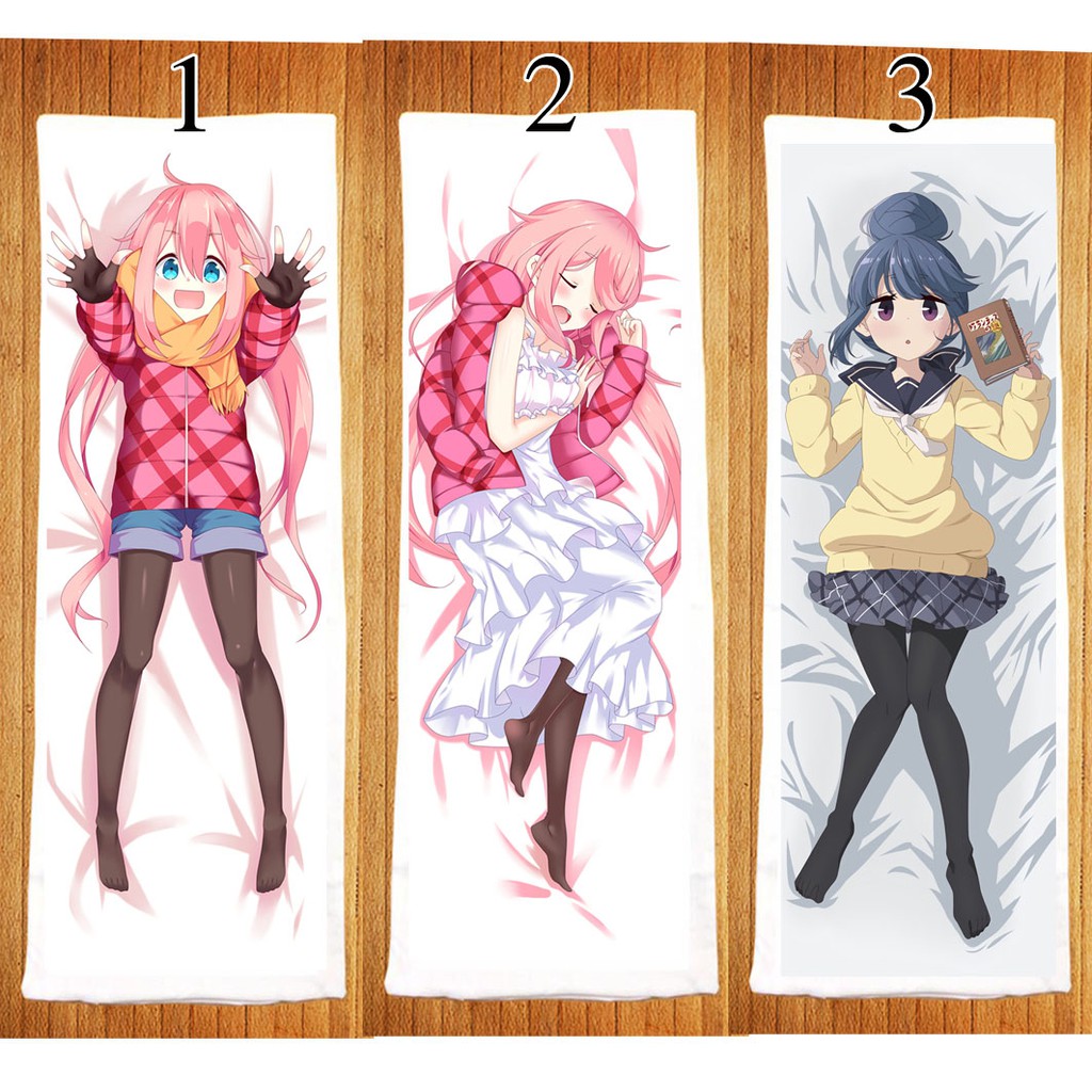 Gối anime Yuru camp Laid-Back Camp (Tặng 1 poster hoặc 1 huy hiệu)