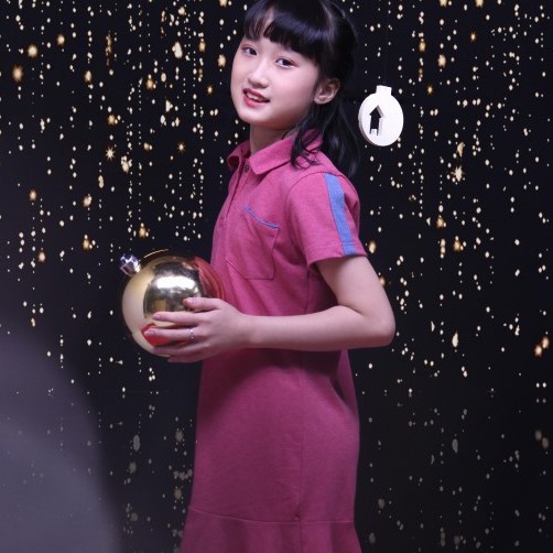Đầm thun bé gái phong cách thể thao năng động, trẻ trung, thun cá sấu cotton 100% chất vải mềm thấm hút mồ hôi- Jadiny