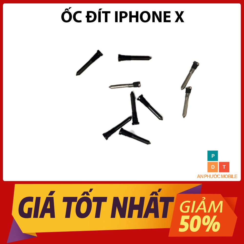 Ốc đít iPhone 8 Plus/ iPhone X - Combo bộ 10 chiếc ốc lưng iPhone