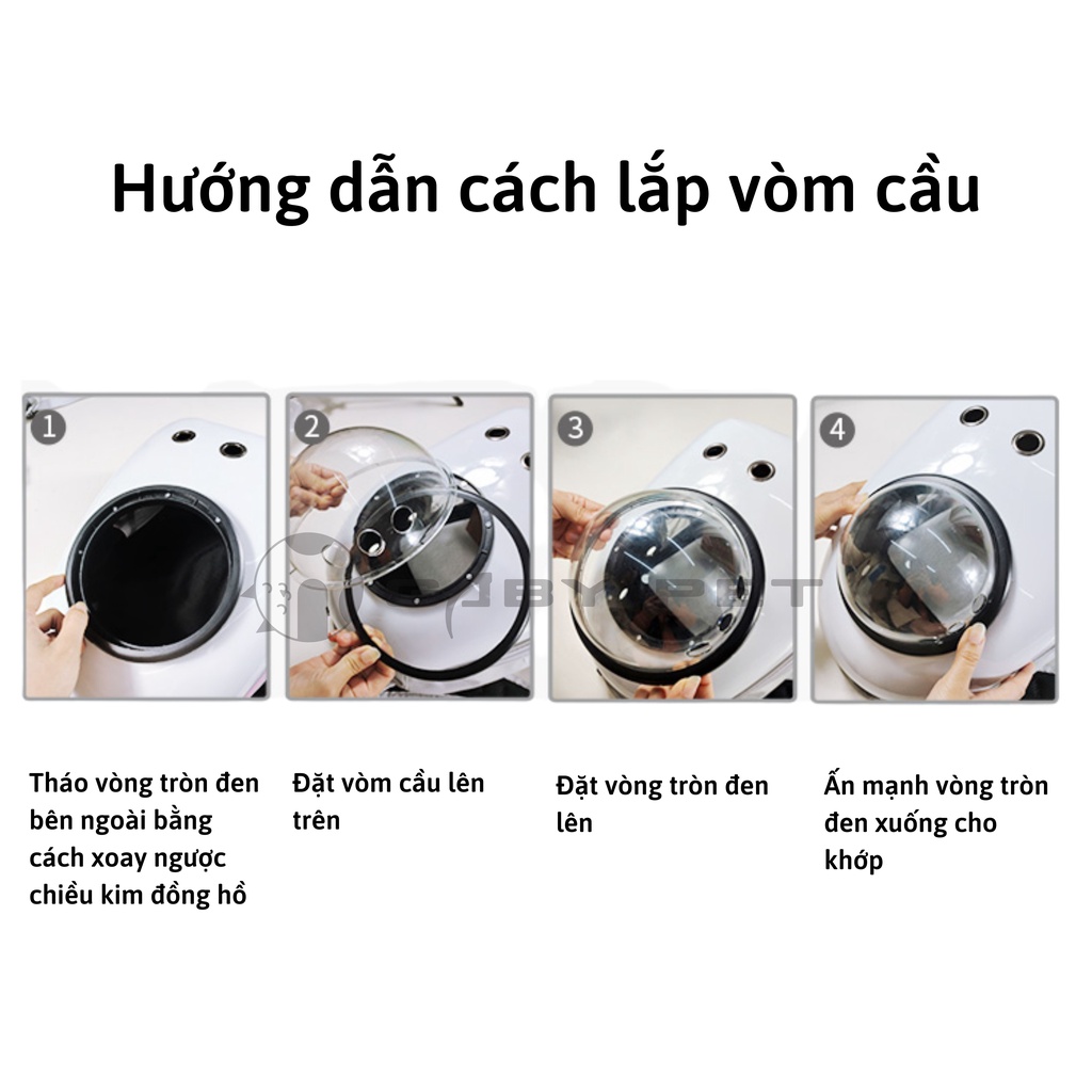 Balo Mèo Kiểu Dáng Phi Hành Gia Gaby Pet, Chất Liệu Nhựa ABS Bền Nhẹ