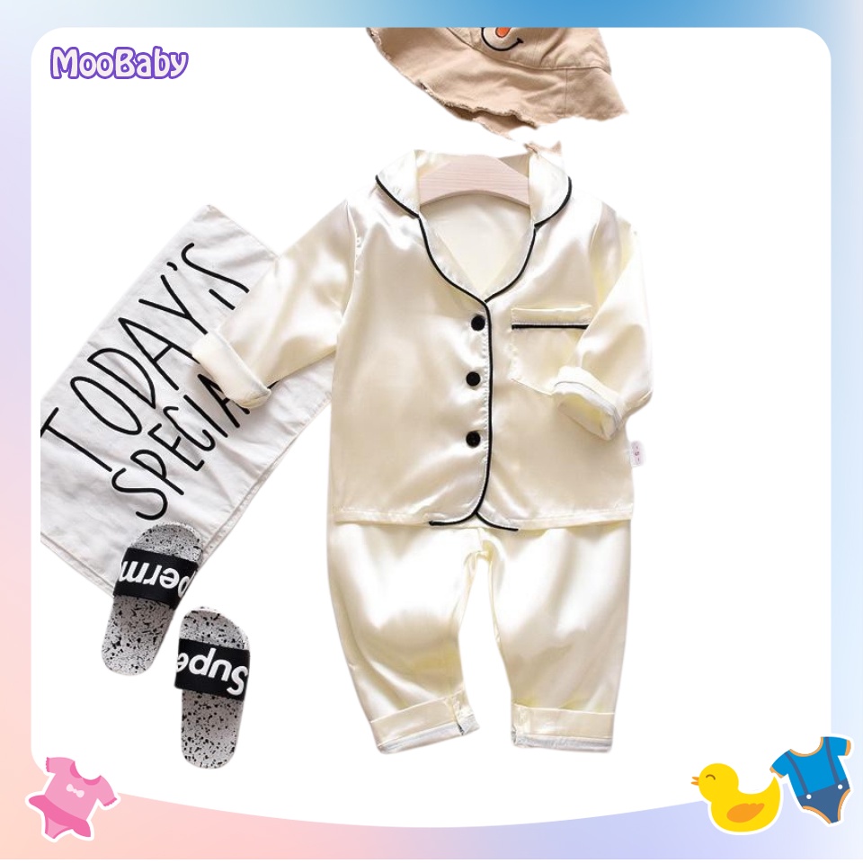 Pijama Cho Bé Trai,Gái Dài Tay Chất Lụa Cực Xinh Cho Bé Yêu - Moobaby Shop