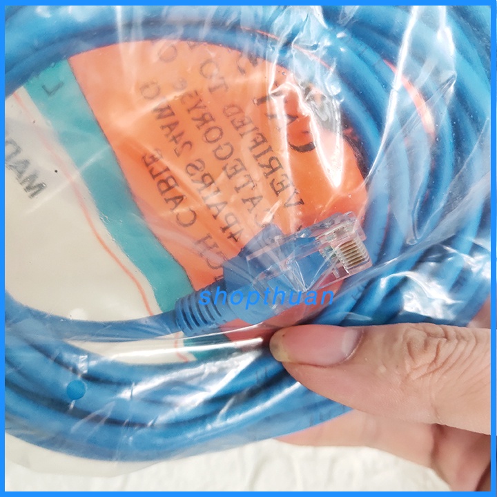 Cáp mạng LAN bấm sẵn 2 đầu RJ45 dài 5 mét - Cáp internet