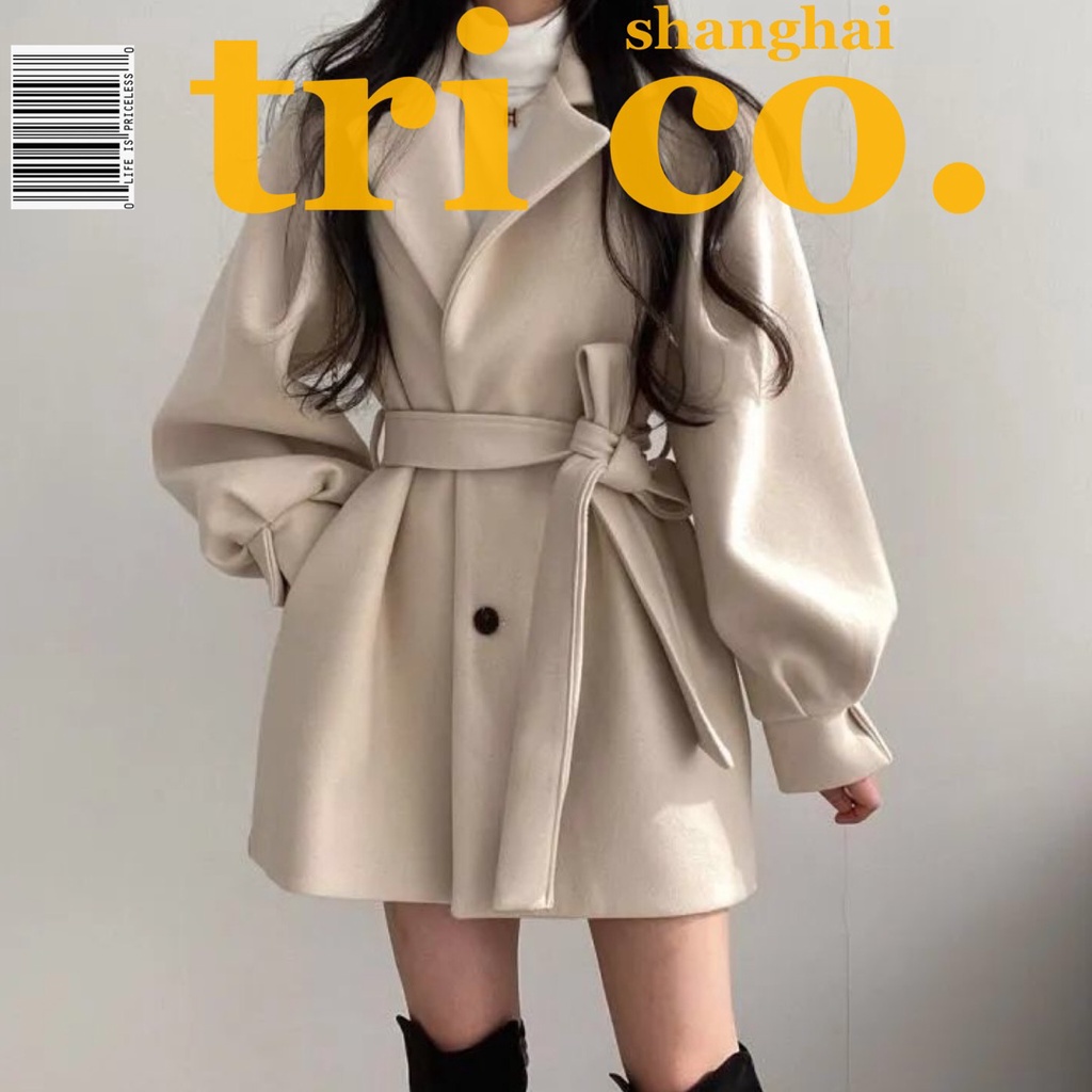 Áo khoác thời trang thu đông Hàn Quốc thanh lịch sành điệu cho nữ