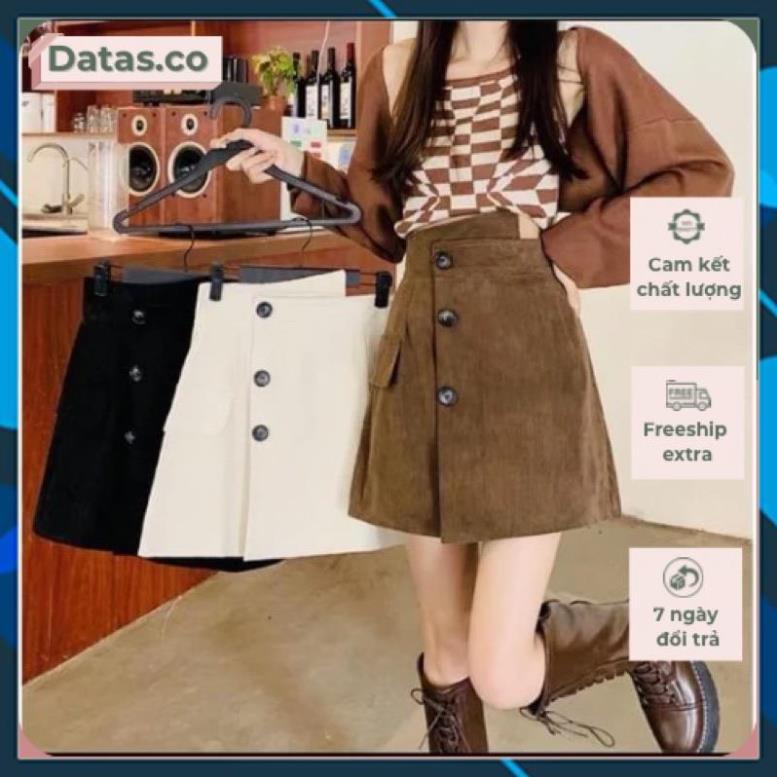 QUẦN SOOC GIẢ CHÂN VÁY NHUNG TĂM CẠP CAO VẠT CHÉO GIÁ RẺ Hot Hit