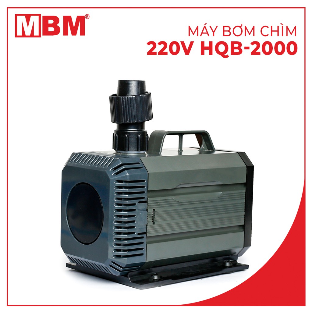 [XẢ KHO 3 NGÀY][NHẬP MÃ GIẢM NGAY 5%]Máy bơm chìm hồ cá 220V 24W HQB-2000 - hỗ trợ kỹ thuật trọn đời