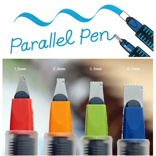 Bút calligraphy Pilot Parallel Pen có các ngòi 1.5, 2.4, 3.8 và 6.0