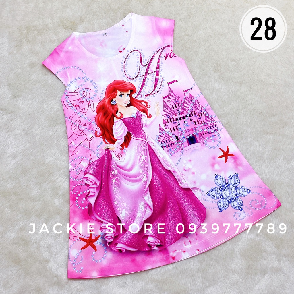 Váy đầm công chúa tiên cá màu hồng Thái Lan cho bé gái