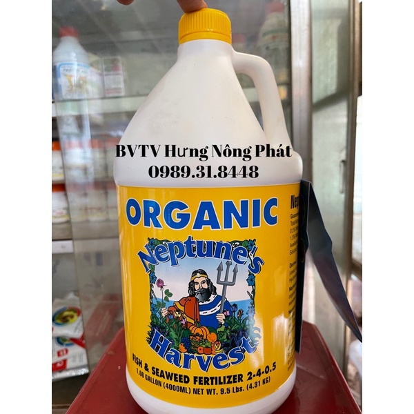 Phân bón đổ gốc Neptune’s Harvest fish seaweed, chiết xuất từ đạm cá và tảo biển, nhập khẩu từ mỹ
