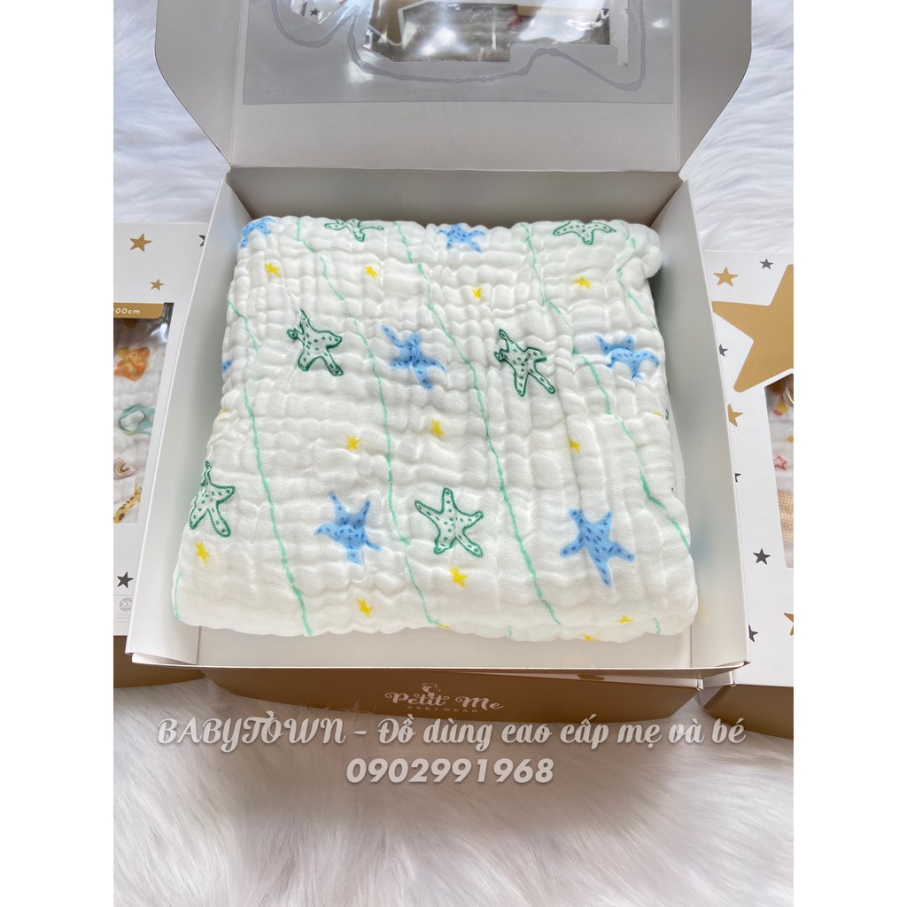 Set 01 khăn tắm cotton 6 lớp Petit Me