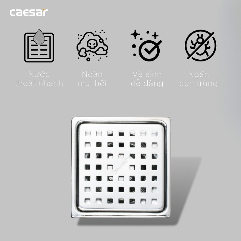 Ga thoát sàn Inox Caesar D60, D90