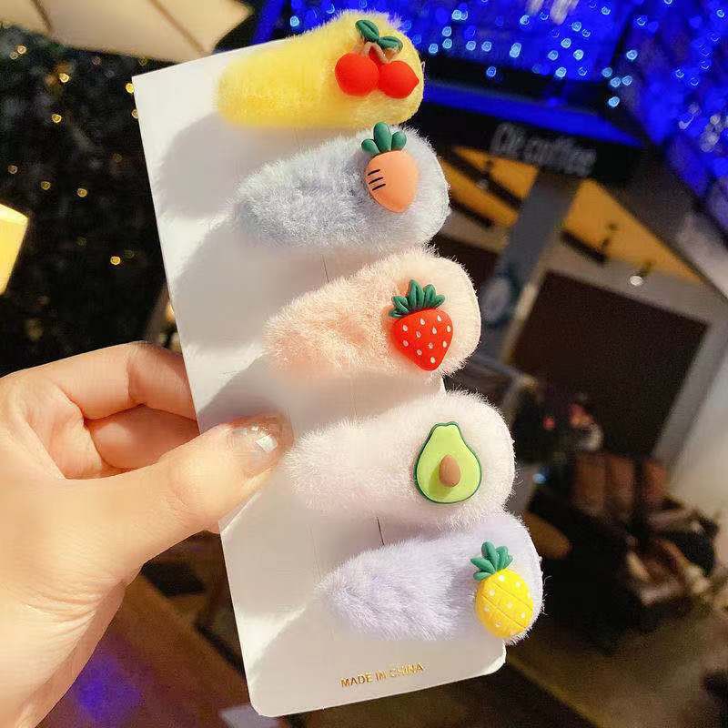 Bộ kẹp tóc hoạt hình thời trang Hàn Quốc xinh xắn cho bé