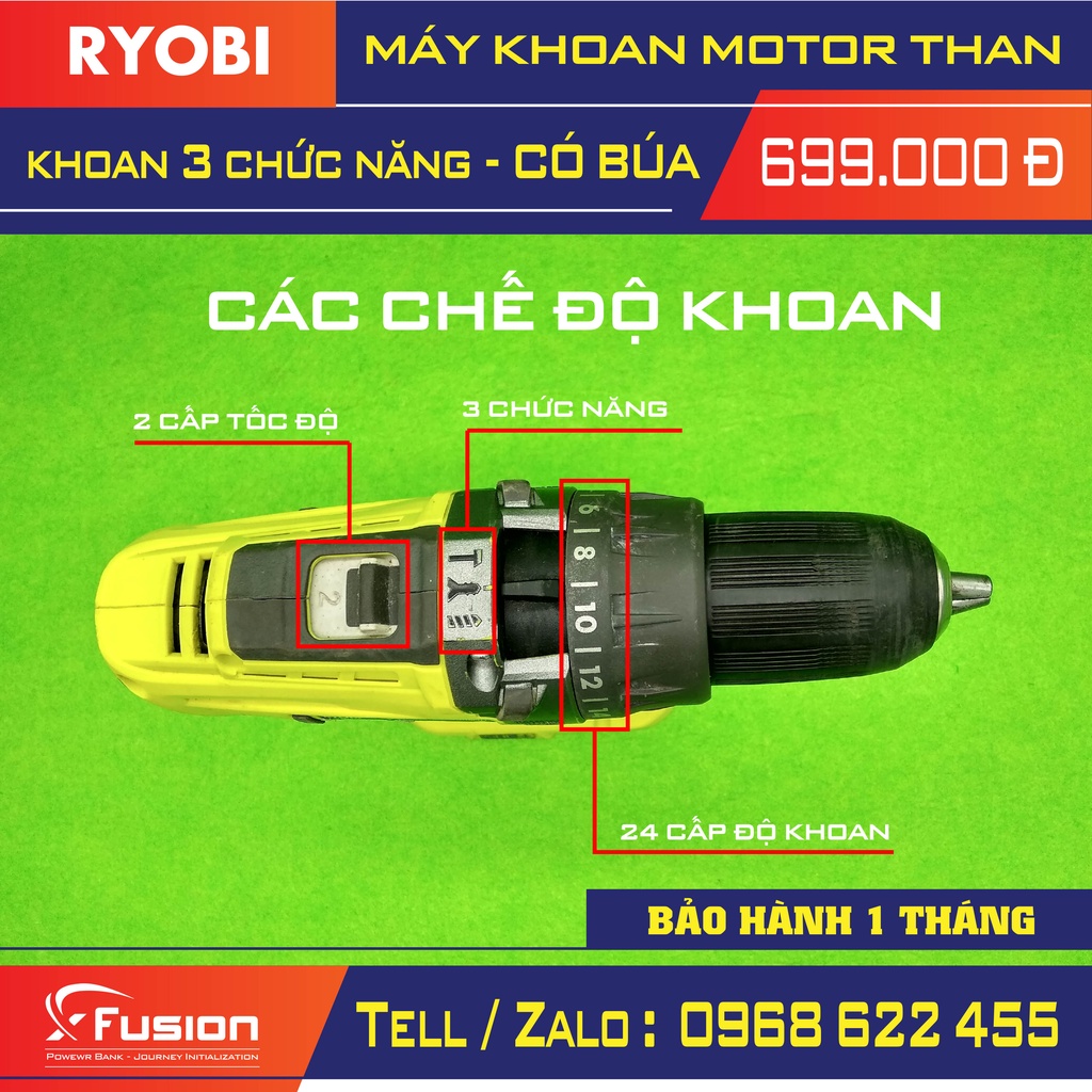 Máy khoan búa ryobi