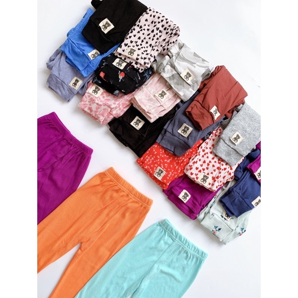 Set 4 quần thun dài cho bé trai bé gái size từ 10-20 cân