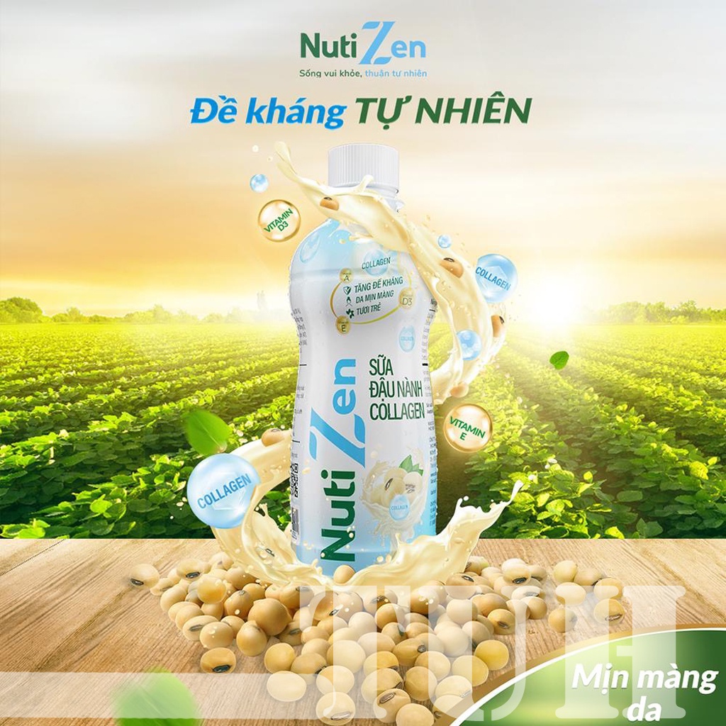 Lốc 6 Chai Sữa Đậu Nành Collagen Nutizen 290ml /Chai-TUH