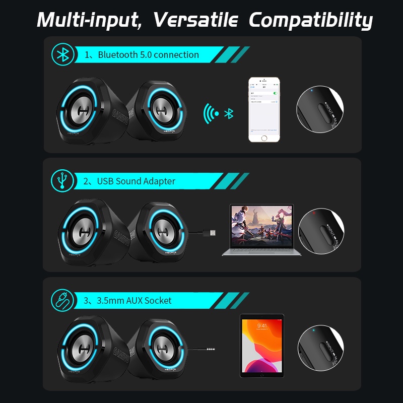 Edifier Loa Chơi Game HECATE G1000 Kết Nối Bluetooth 5.0 Cổng 3.5mm AUX / USB Đa Năng