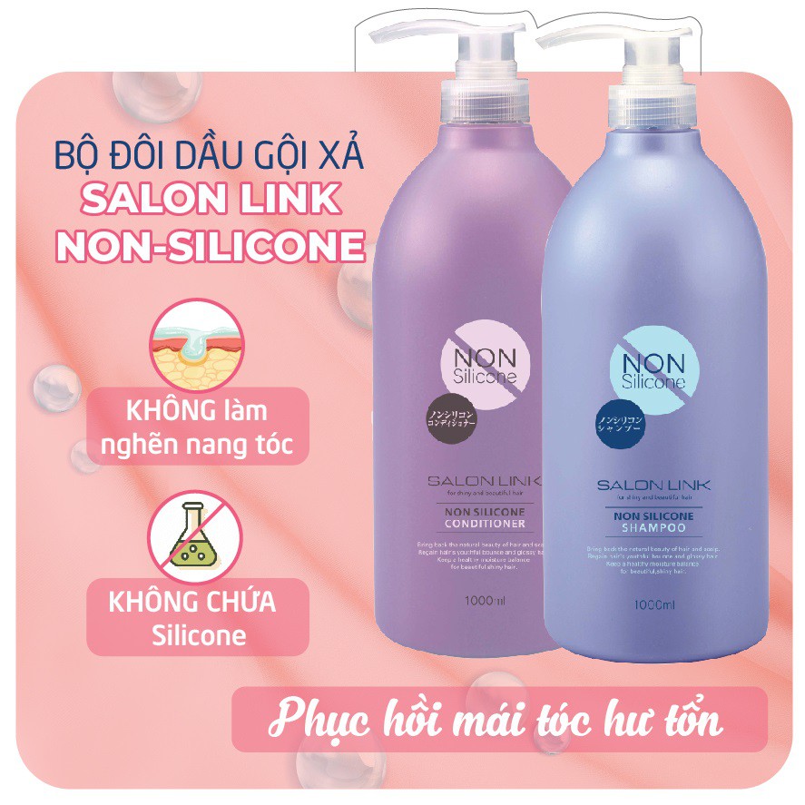 Dầu Gội - Xả Nhật Không Chứa Silicone Salon Link Extra - Chuyên Dùng Cho  Tóc Khô Hư Tổn, Uốn, Nhuộm | Shopee Việt Nam
