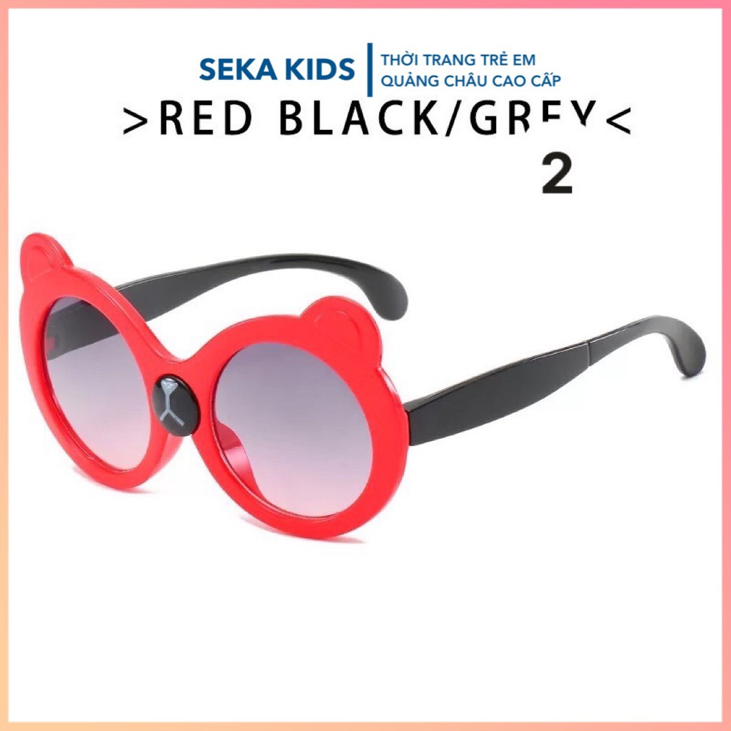 Kính cho bé trai, bé gái kính mát trẻ em hình gấu Hàn Quốc nhựa dẻo cao cấp bảo vệ mắt chống tia UV - SEKA 2105.09 CS19