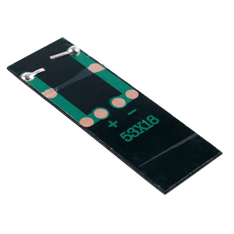 10 Tấm Pin Năng Lượng Mặt Trời Mini 0.5V 100mA 53 * 18 * 2.5mm