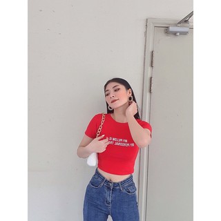 Áo Croptop MY PILLOW ĐỎ