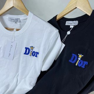 Hàng Sẵn Sàng! Dior! Áo Thun Ngắn Tay Thiết Kế Thoải Mái Thời Trang