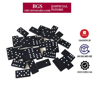 Cờ Domino Đen Hộp Gỗ Cao Cấp 28 Quân Cờ