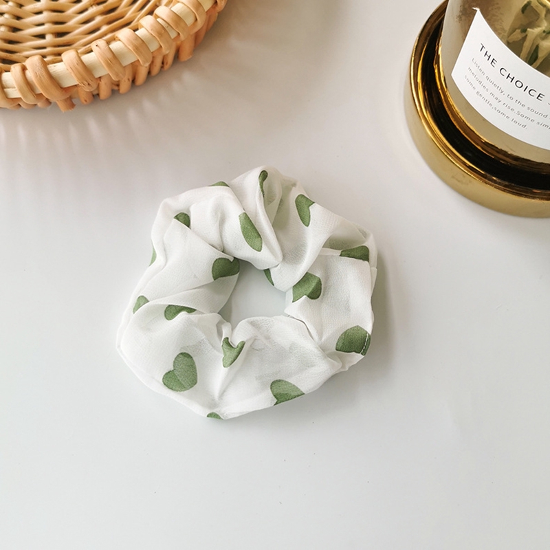 Dây Buộc Tóc Co Giãn Họa Tiết Chấm Bi Phong Cách Hàn Quốc Cho Nữ Hair Scrunchies