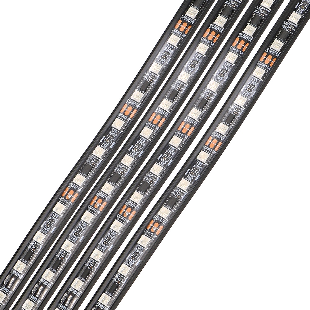 Bộ 4 Dải Đèn LED RGB Điều Khiển Từ Xa Trang Trí Gầm Xe Hơi