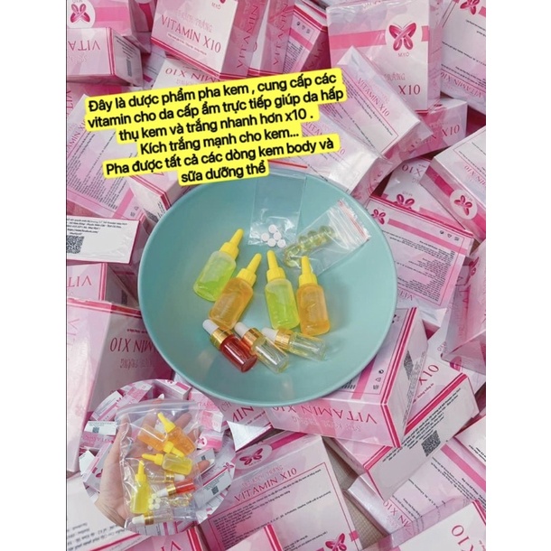 COMBO SIÊU TRẮNG BODY ( Mix set kích trắng vitamin X10 )