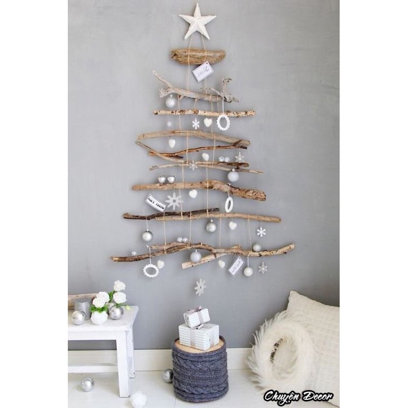 Combo 6 cành cây và dây thừng làm cây thông Noel