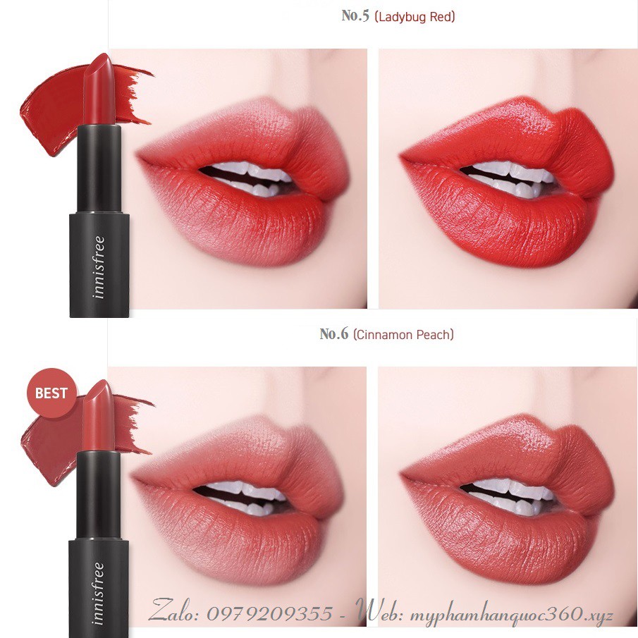 [SALE LỖ] Son Thỏi Lì Innisfree Real Fit Lipstick 3.1 g