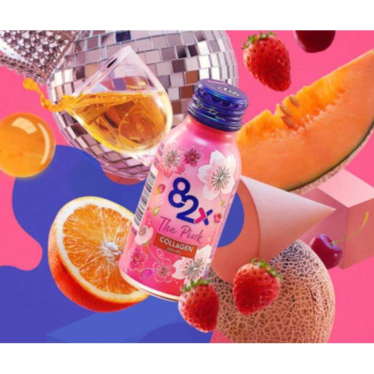 Nước uống Collagen 82X The Pink - Hộp 10 chai
