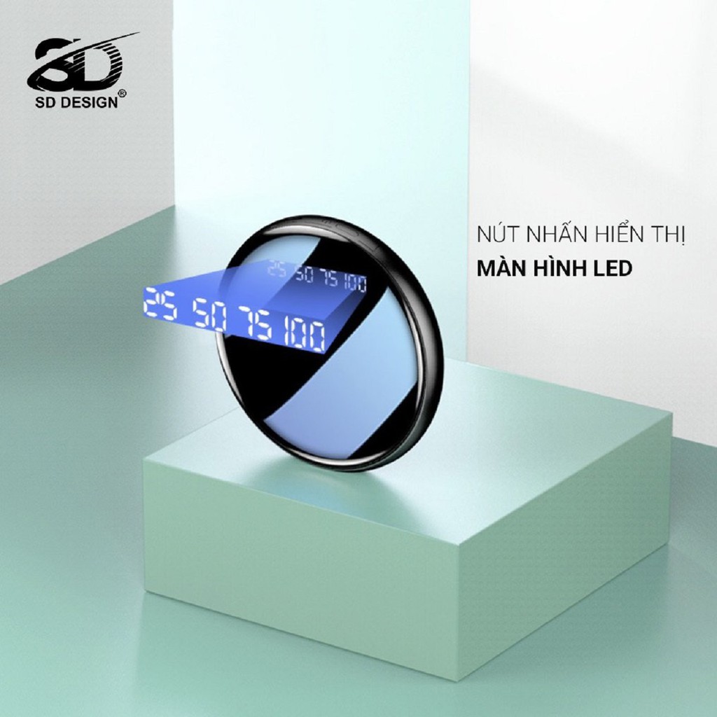 Sạc Dự Phòng Mini Chính Hãng G03 Cho iPhone Samsung Xiaomi Oppo Huawei Tích Hợp 4 Cáp Sạc+Màn Led Pin 6000mAh