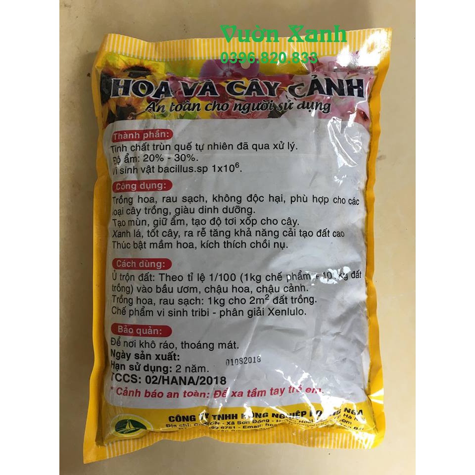 Phân trùn quế nguyên chất 2kg, phân trùn quế siêu hoa cây cảnh