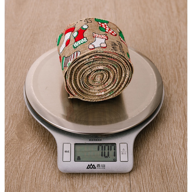 1 MÉT Dây Ruy Băng Bố In Họa Tiết Trang trí Cây Thông, Trang Trí Noel Giáng Sinh