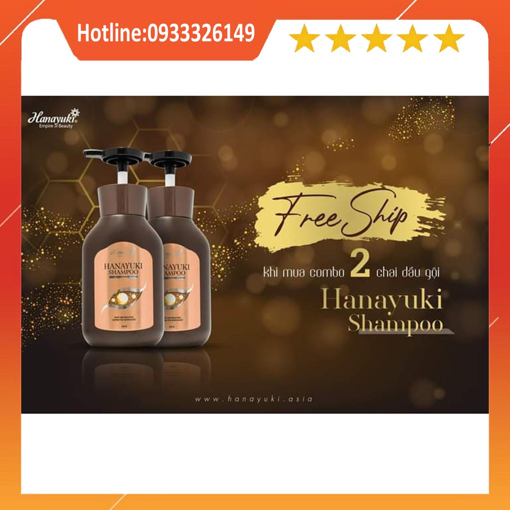 Mua 2 sản phẩm dầu gội thảo dược hanayuki shampoo được free ship