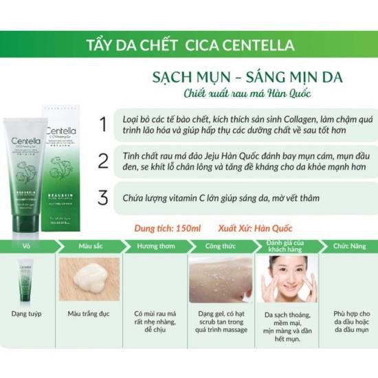 Tẩy da chết tái tạo phục hồi da Beauskin Centella Cica 150ml - Hàn Quốc Chính Hãng