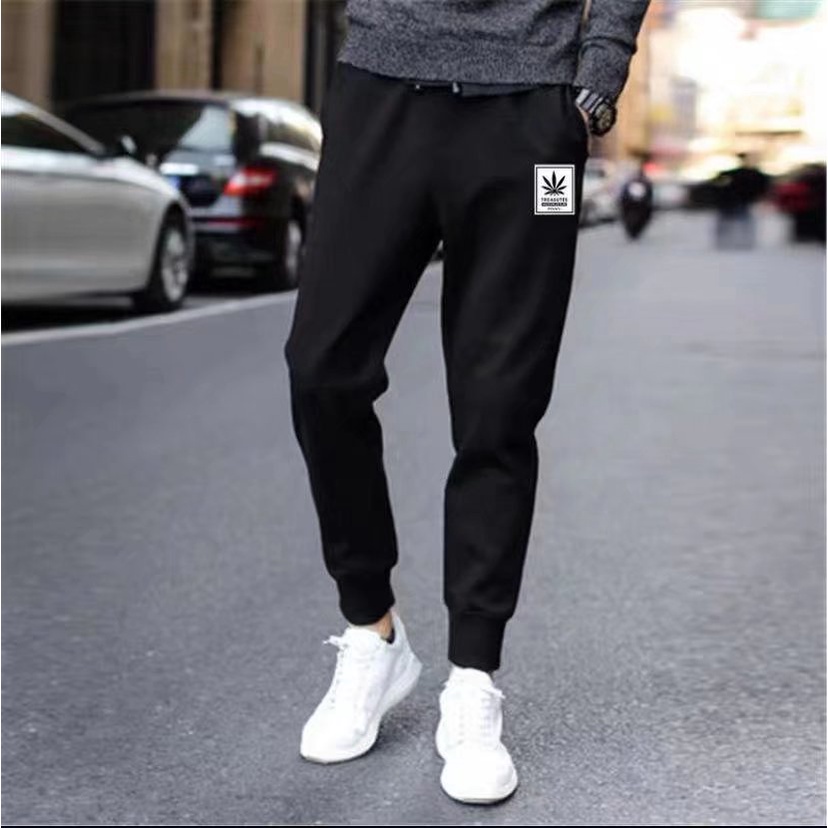 Quần Jogger Thể Thao Lót Nhung Dày Dặn Dáng Rộng Phong Cách Hàn Quốc Thời Trang Thu Đông Cho Nam