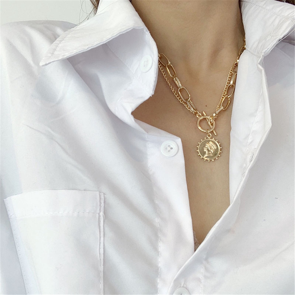 vòng cổ Mặt Hình Đồng Xu Và Hoa Hướng Dương Độc Đáo Cho Nữ