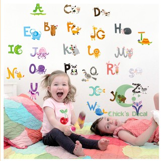 Decal dán tường bảng chữ cái Tiếng anh cho bé