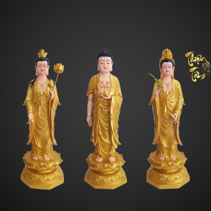 Tượng A Di Đà Phật cao 50cm – Ngồi – Màu Trắng (Mẫu Đài Loan) 029TN-PDD  - Tuong A Di Da Phat