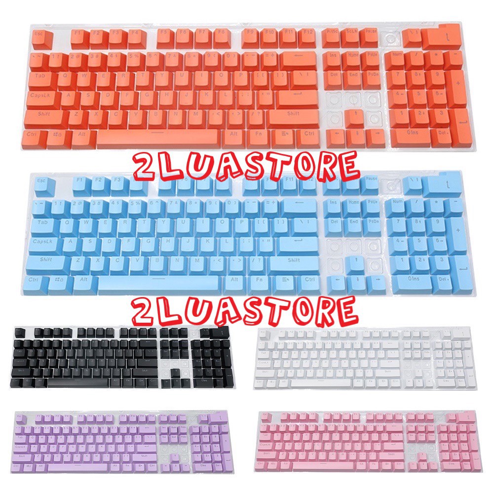 Bộ Keycap ABS xuyên LED nhiều màu 104 phím cho bàn phím cơ