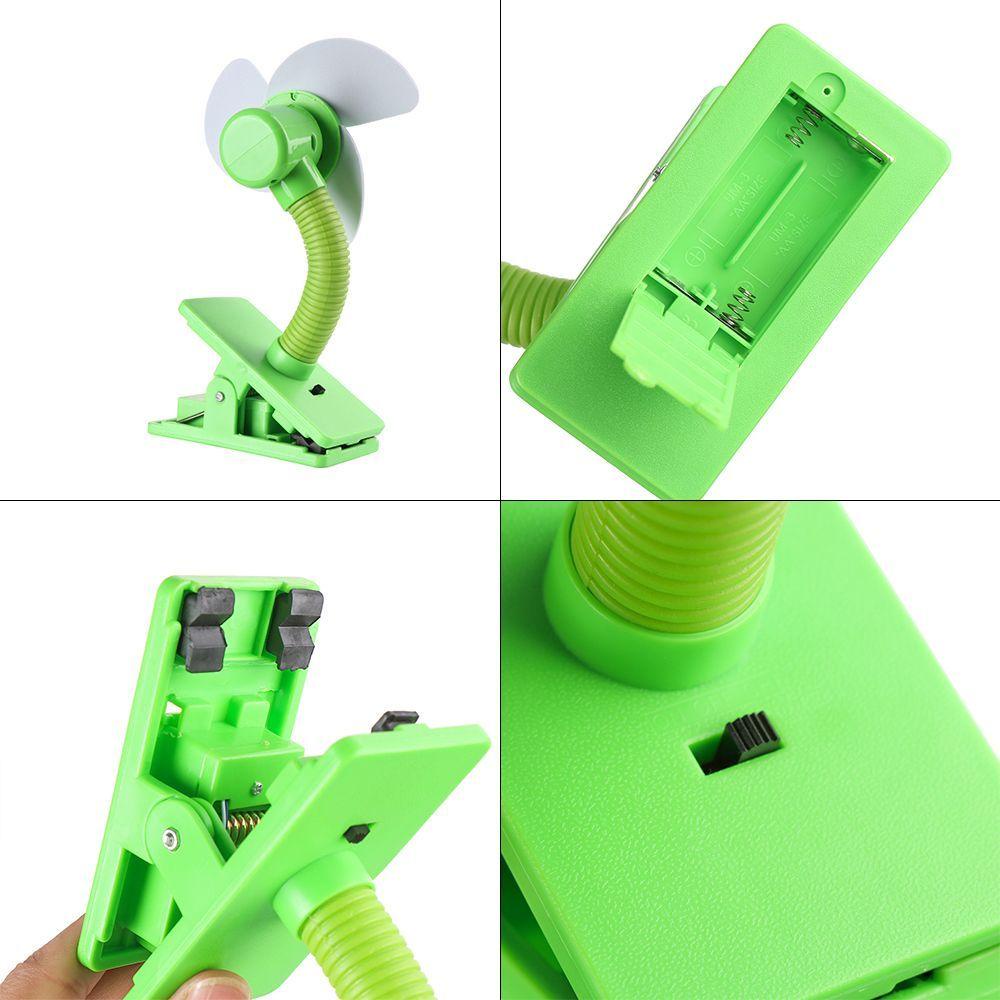 PISTA Quạt Kẹp Xe Đẩy Em Bé Chạy Pin / USB