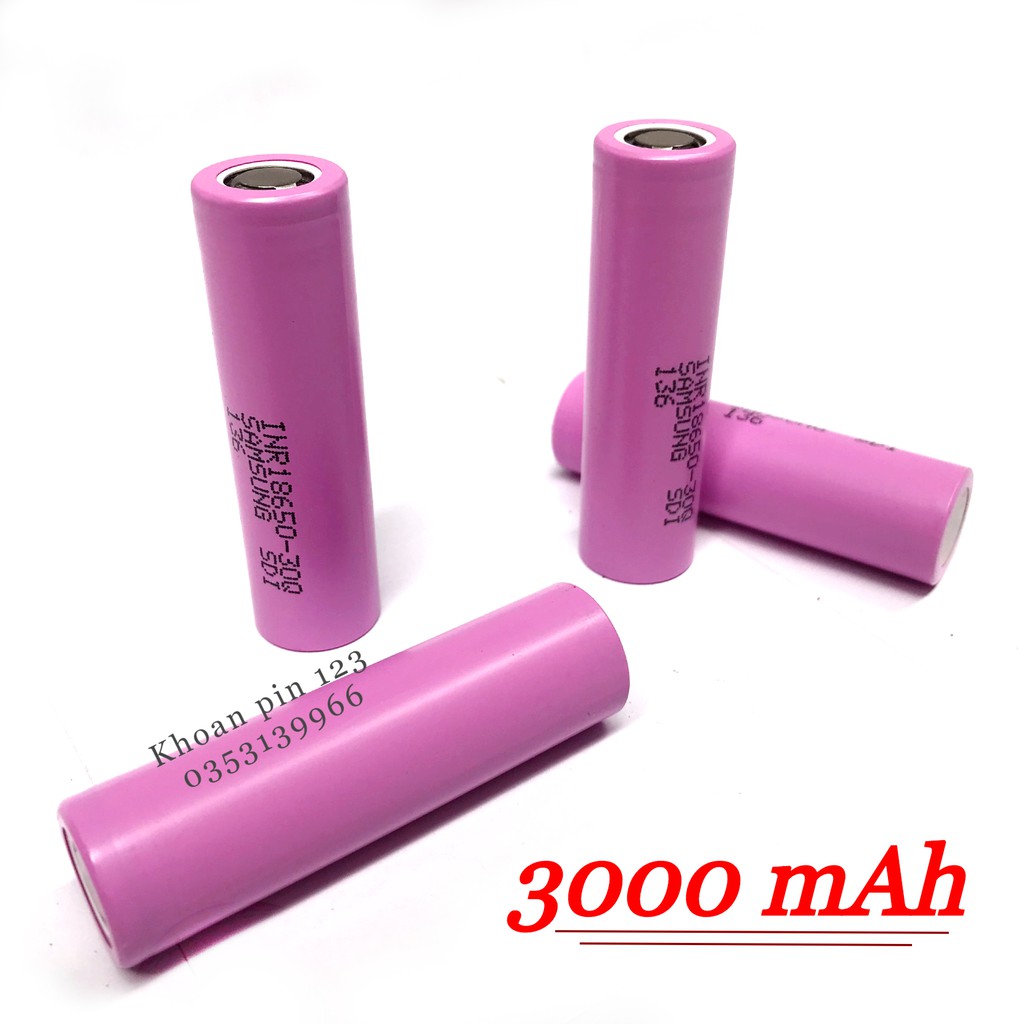 Cell pin Samsung 18650 lithium chuẩn 3000 mAh 30Q pin tím