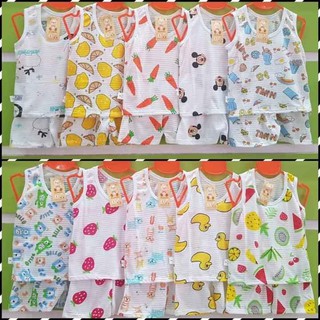 Bộ cotton giấy ba lỗ cho bé từ 3-14kg