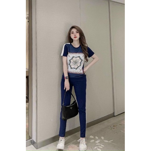 Đồ bộ thun cotton nữ cao cấp mẫu mới giá rẻ đẹp siêu hot có bigsize, mẫu đồ bộ mặc ở nhà đi chơi thể thao mùa hè
