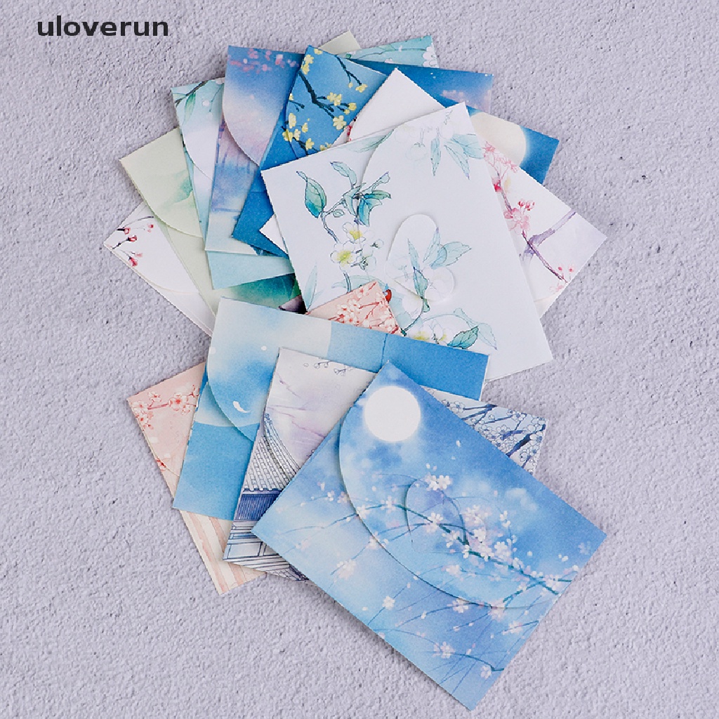 Set 10 Bìa Thư Mini Bằng Giấy Phong Cách Cổ Điển