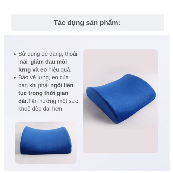 ✈️ [Freeship] Gối tựa lưng văn phòng Foam Memory FM201 [Cao su non hỗ trợ đau mỏi lưng]