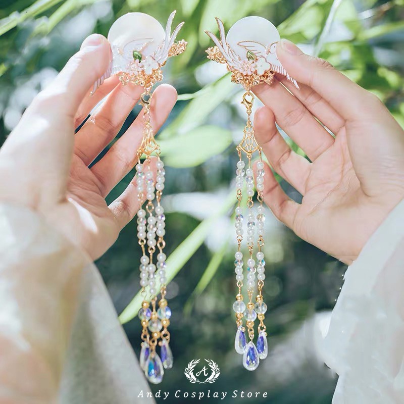 Cài tóc cổ trang chim én 3